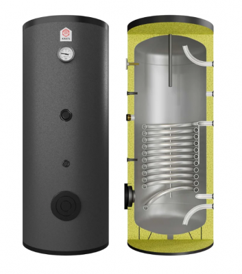 Бойлер косвенного нагрева KRATS 160 л, 1 змеевик, 6 бар с возм.подключения ТЭНа