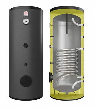 Бойлер косвенного нагрева KRATS 300 л, 1 змеевик, 6 бар с возм.подключения ТЭНа